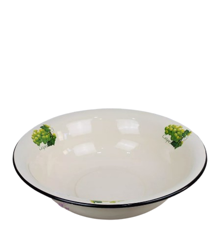 קערת אמייל דקורטיבית 10 ליטר - שמנת