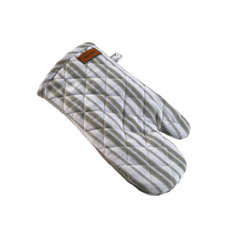 כפפה לתנור פס אפור 33 ס"מ 100% כותנה ARCOSTEEL