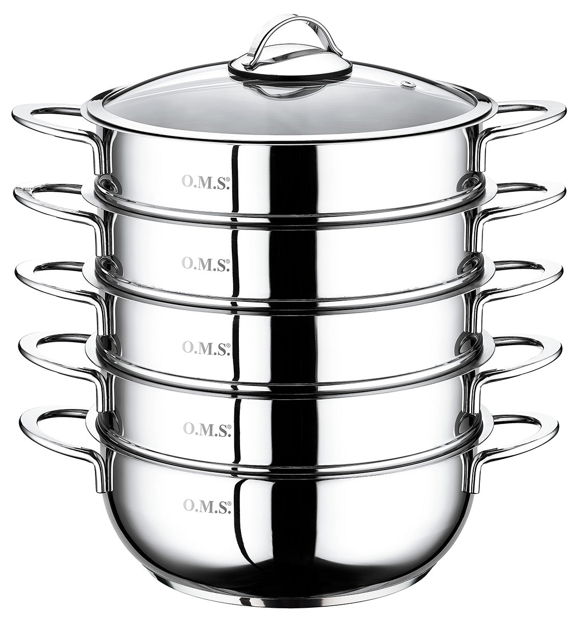 סיר אידוי למנטו 28 ס"מ - נירוסטה - מתאים לאינדוקציה