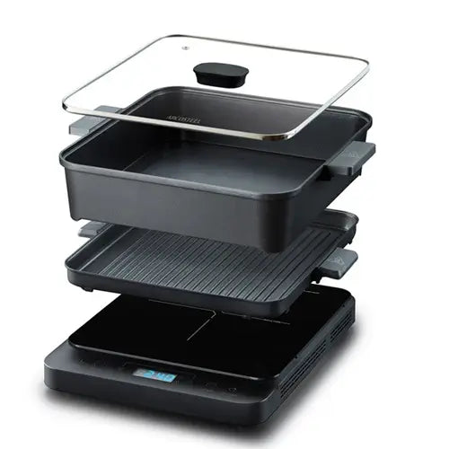 כירת אינדוקציה חשמלית + רוסטר 6 ל' ופלטת גריל ARCOSTEEL