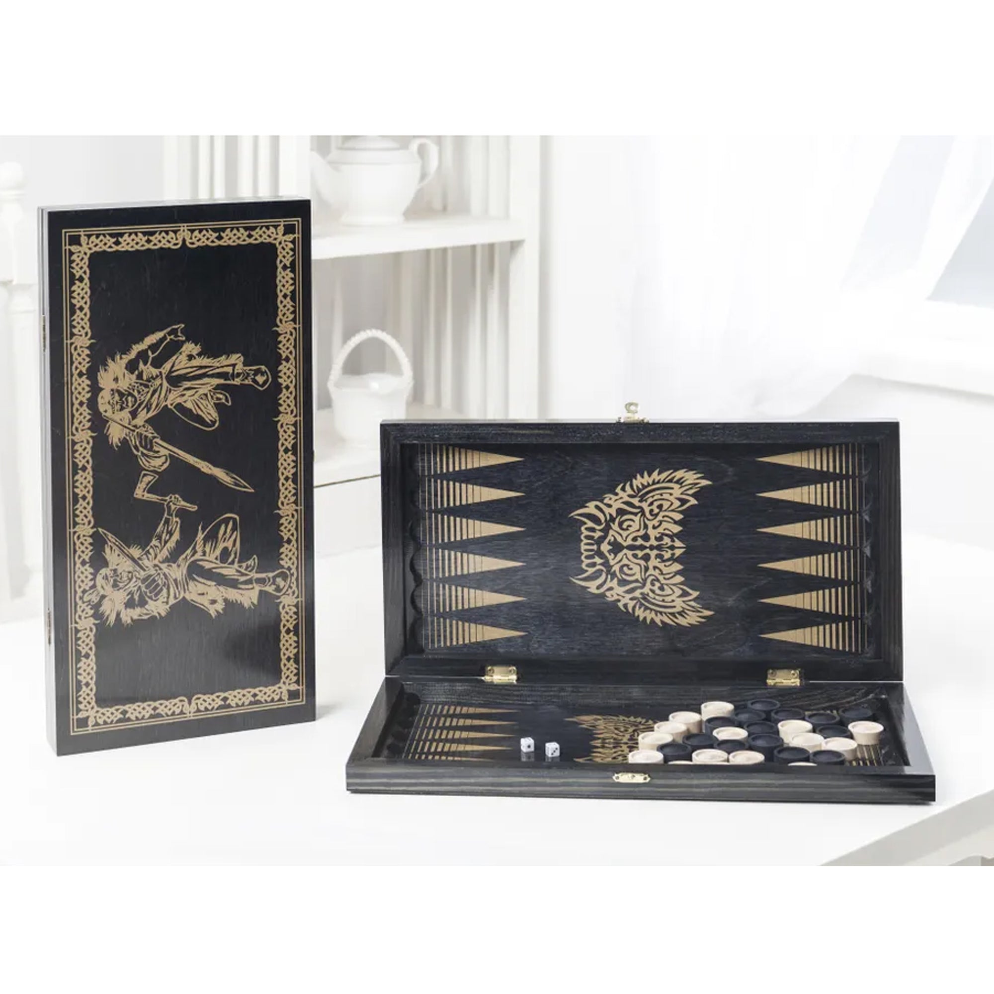 Нарды деревянные "Индейцы"  черные