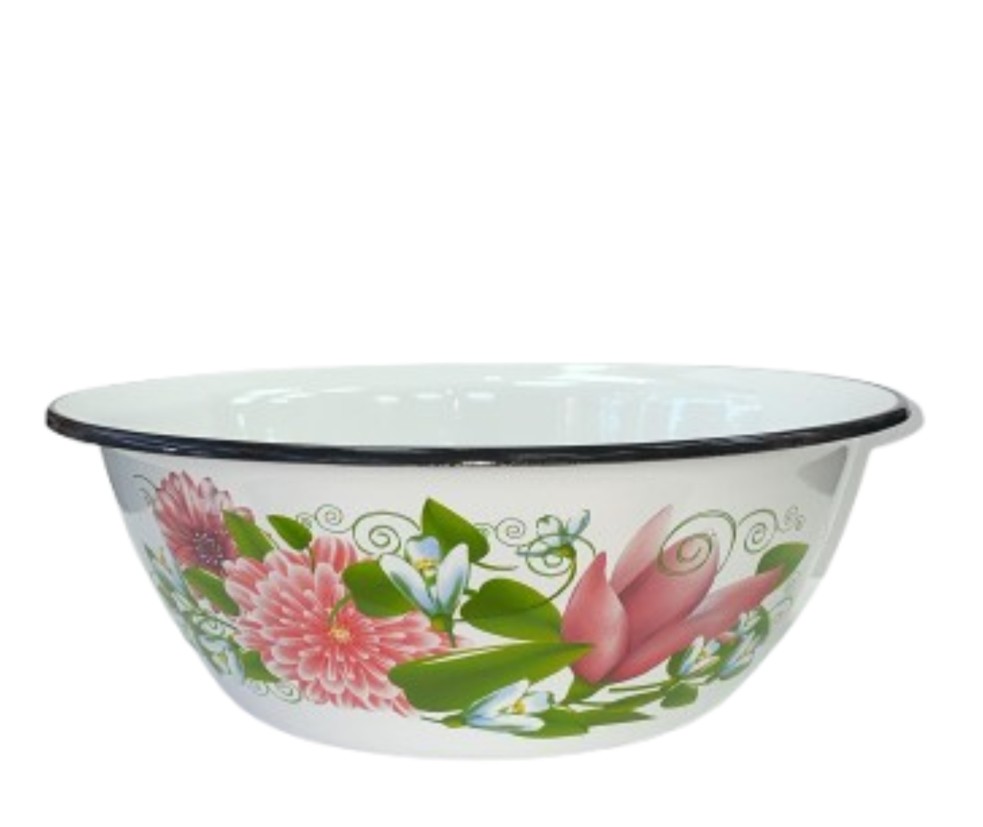 Миска  4л (белая) С декором