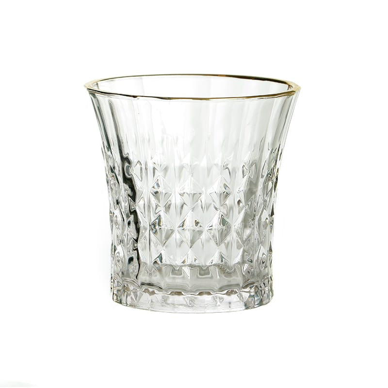 Набор из 6 стеклянных стаканов для холодных напитков с золотым декором 270 мл