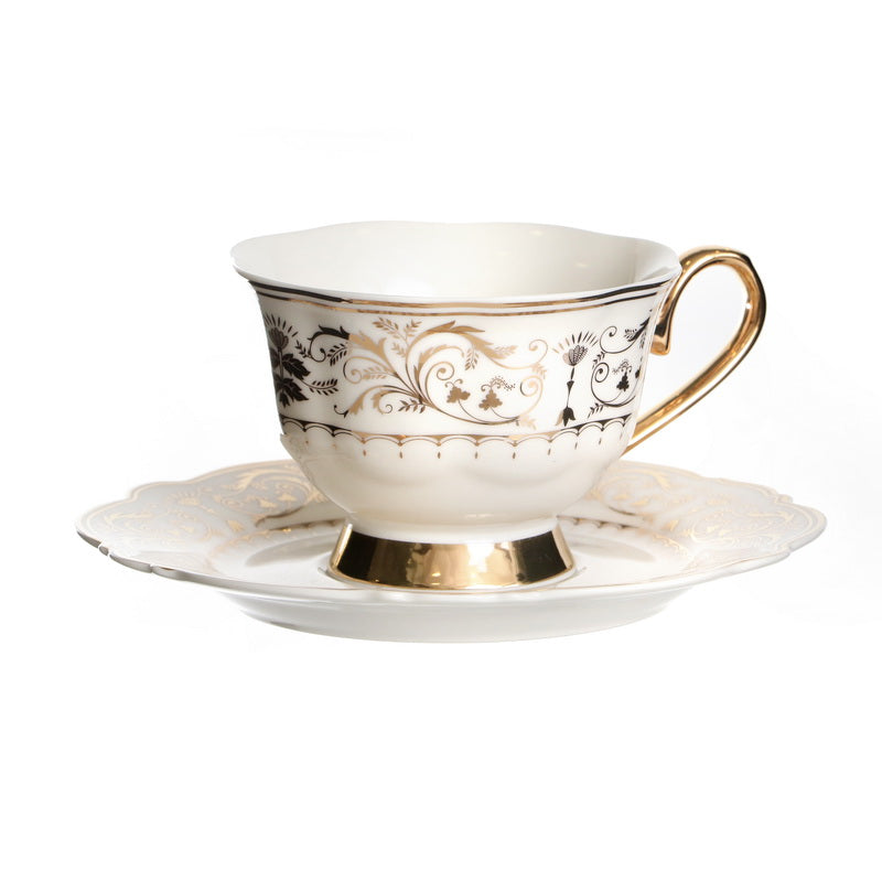 Набор из 6 чашек чая + подставка FORTUNE GOLD 180 мл