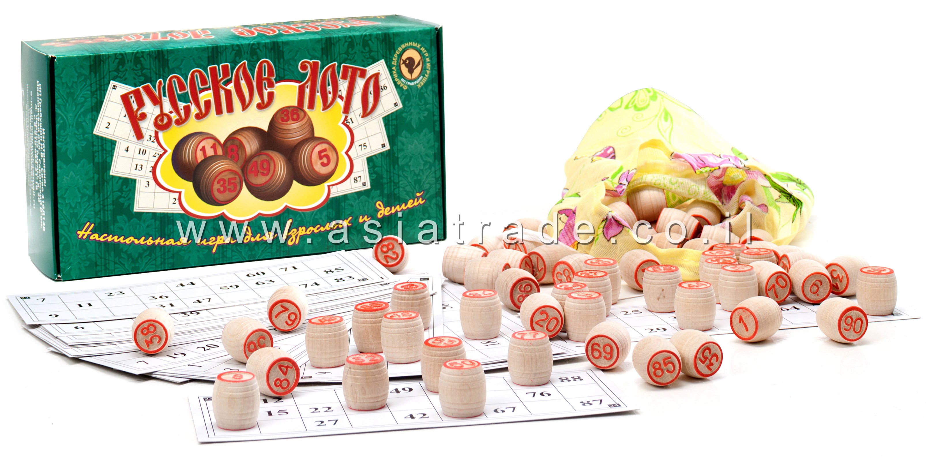 «Русское лото» Классическая настольная игра с деревянными бочками