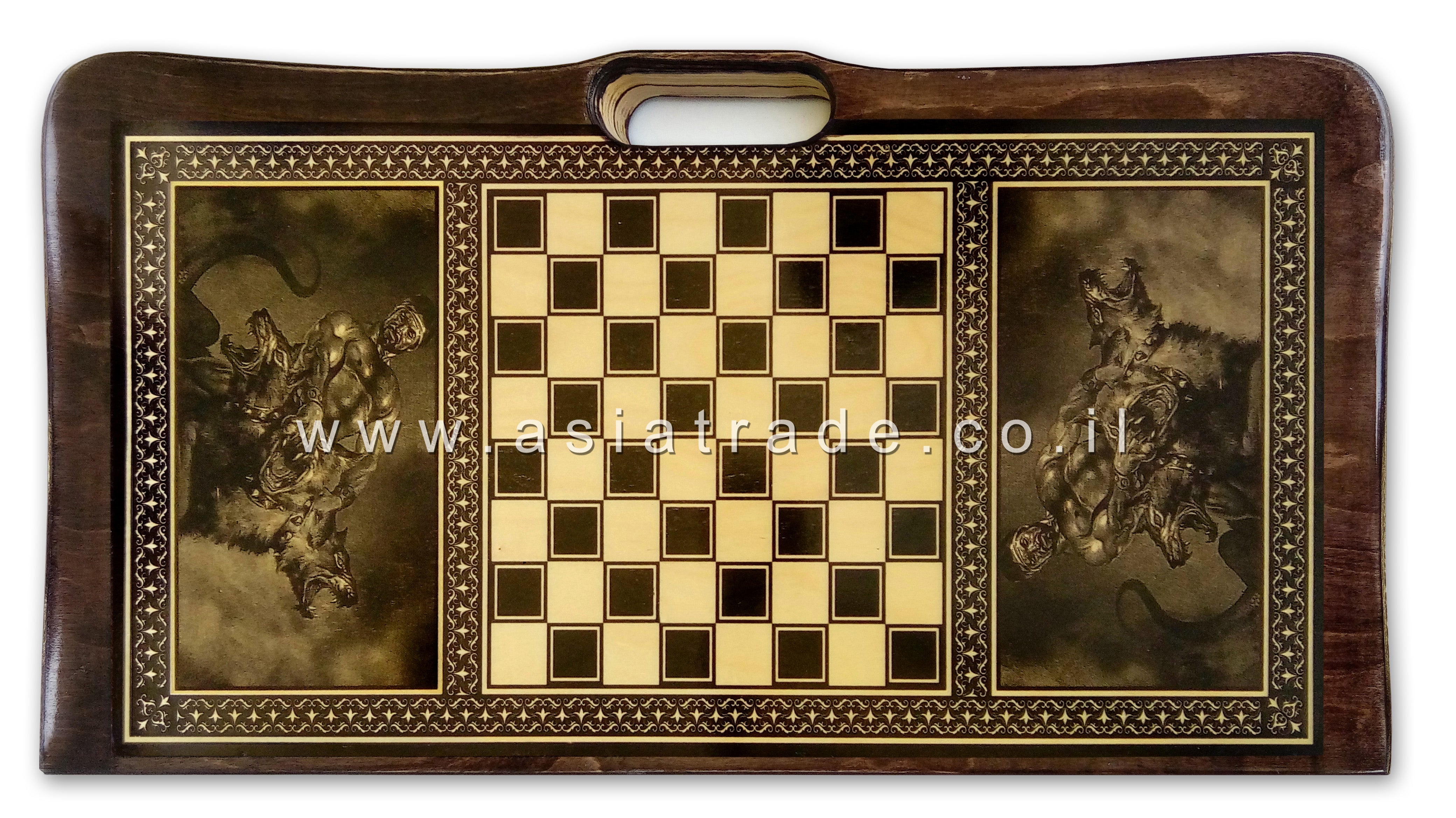 Деревянные нарды со скругленными краями