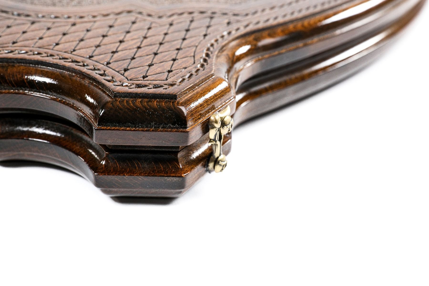 שש בש יוקרתי עץ מלא חקוק נצח