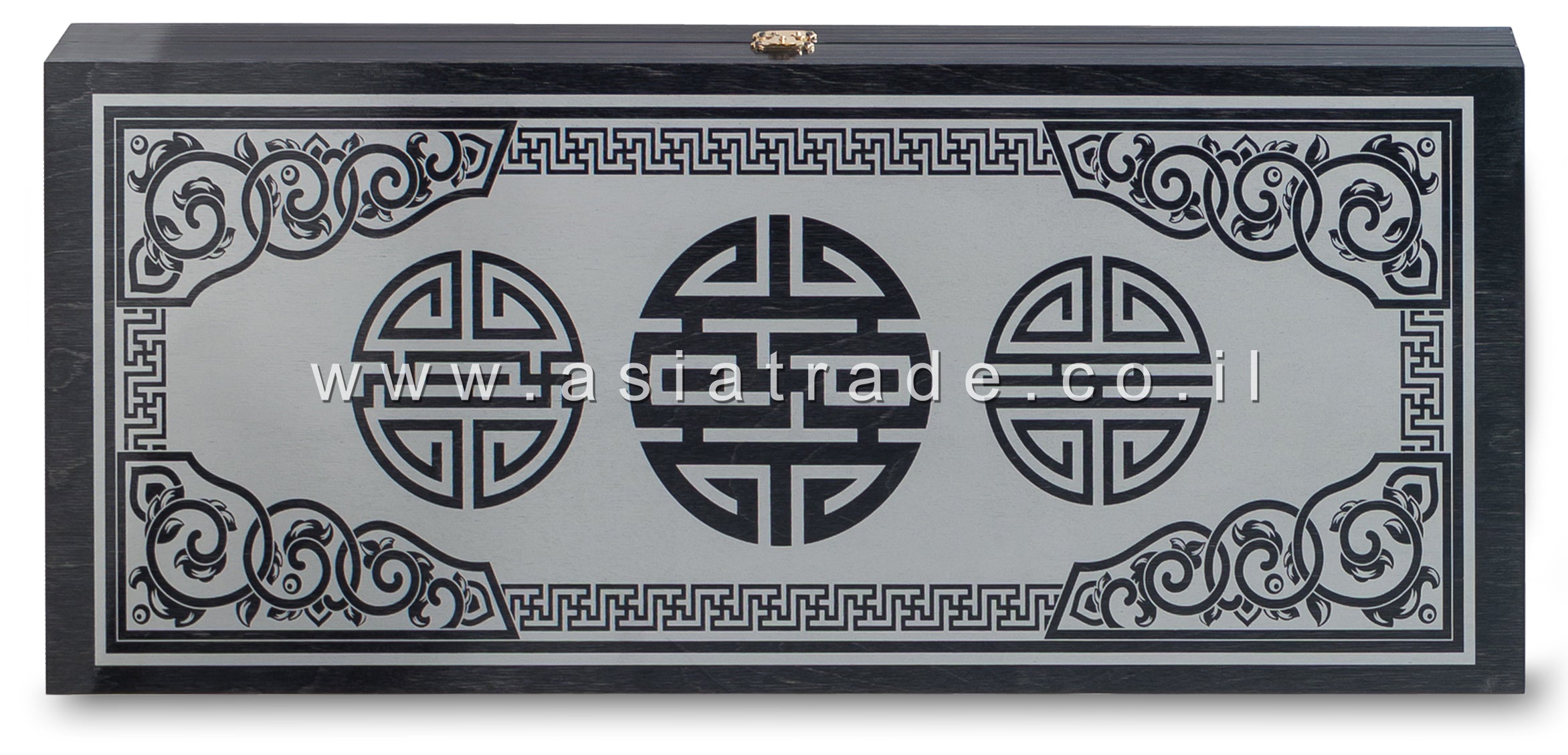 Шесть в шесть большой "китайский узор" - черный