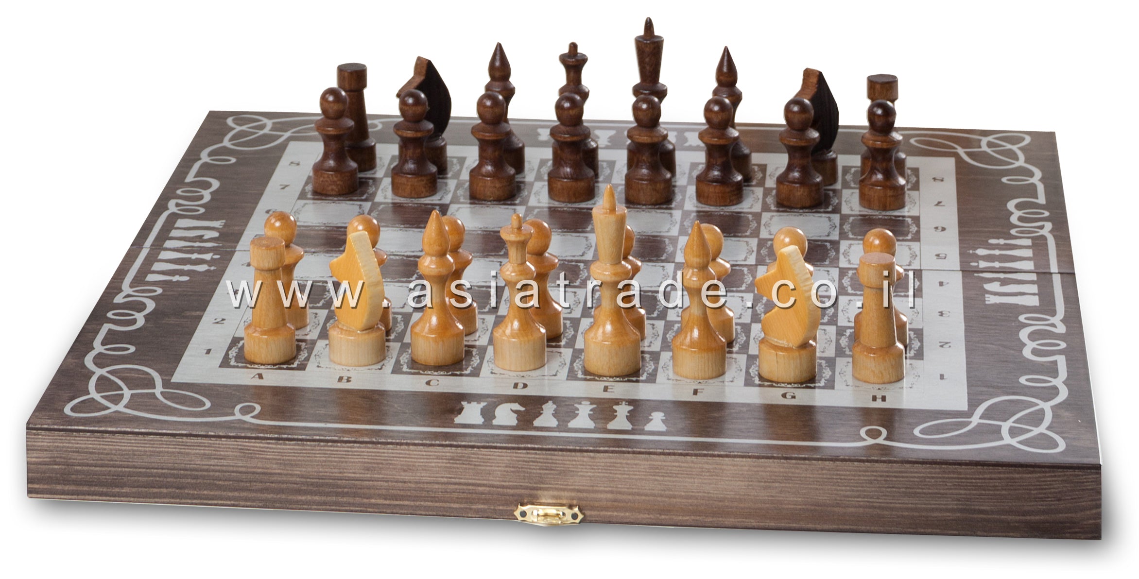 שחמט ודמקה קלאסי מעץ