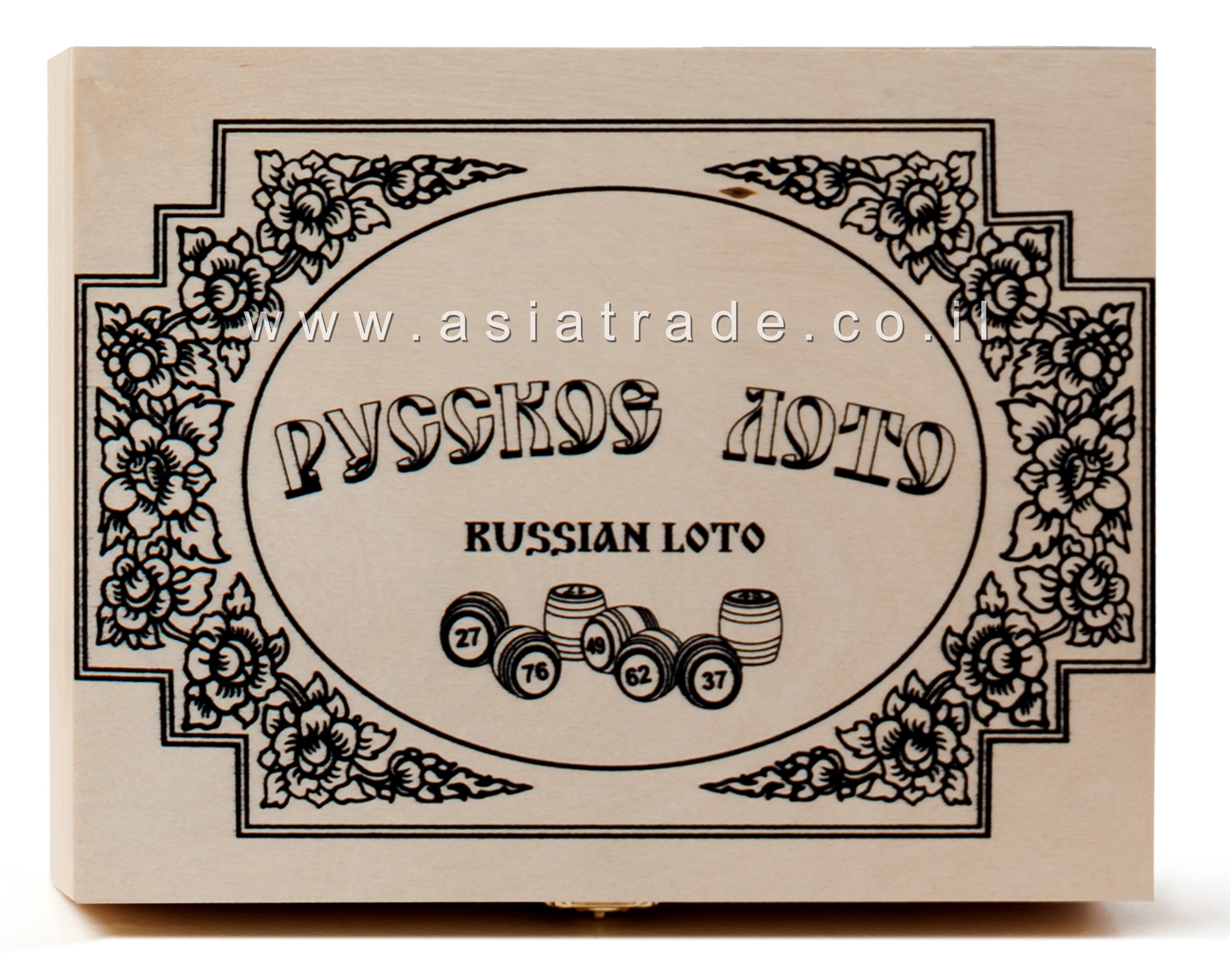 Настольная игра русское лото в деревянной коробке " русские узоры"