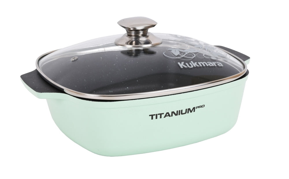 סיר סוטז' מרובע 4 ליטר "Titanium pro"-ירוק