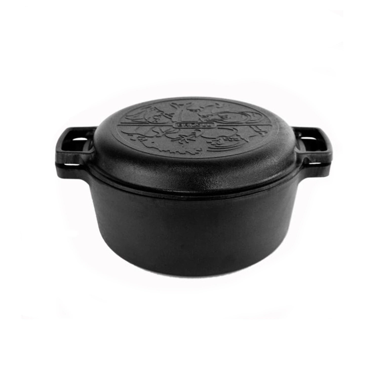 סיר+מחבת יציקת ברזל 6 לי BRIZOLL מתאים לאפיית לחם