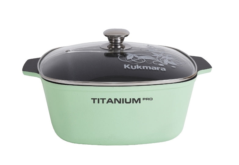 סיר סוטז' מרובע 5.5 ליטר "Titanium pro"-ירוק