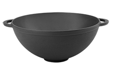 קאזן יציקת ברזל-ווק עם מכסה מחבת 8 ל'