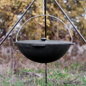 Казан чугунный азиатский с крышкой 4 л