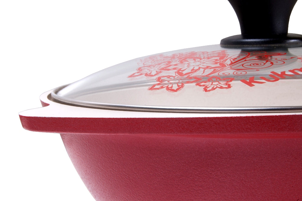 Казан для плова и тушения 4,5 л красный