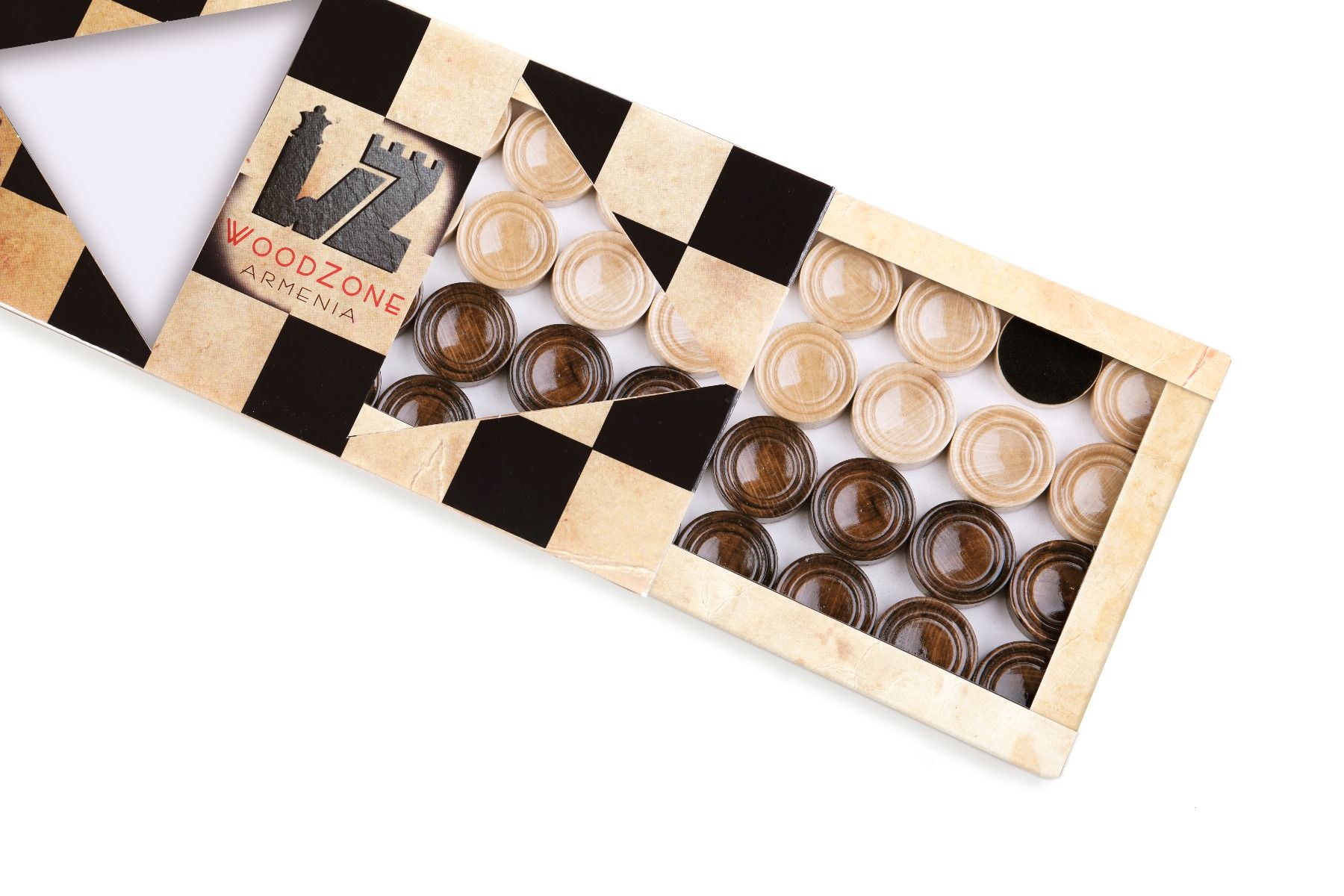 שש בש יוקרתי עץ מלא חקוק קישוט קלאסי