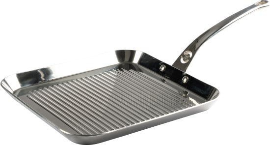 מחבת גריל מרובעת מנירוסטה 28 ס"מ ARCOSTEEL