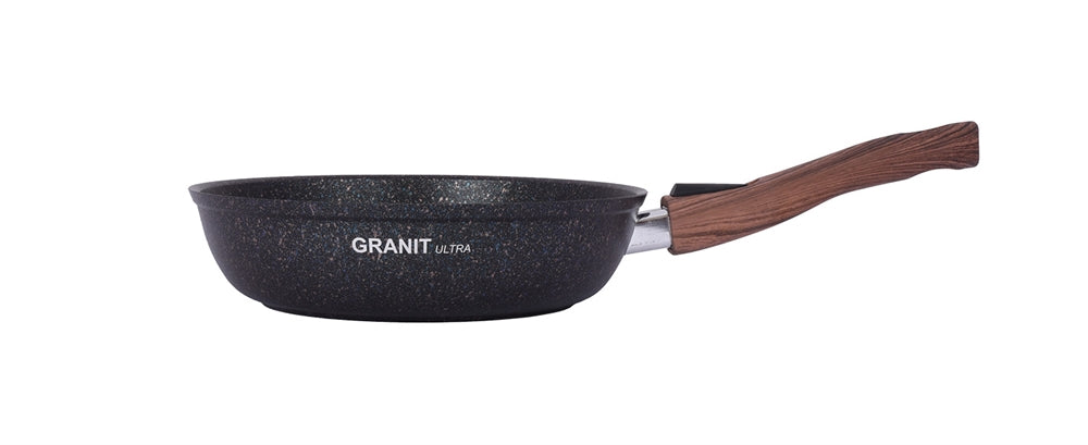 Литая алюминиевая сковорода + съемная ручка Ultra Granit 26 см