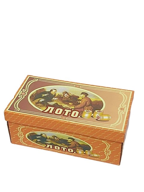 משחק בינגו רוסי קופסת קרטון- צהוב