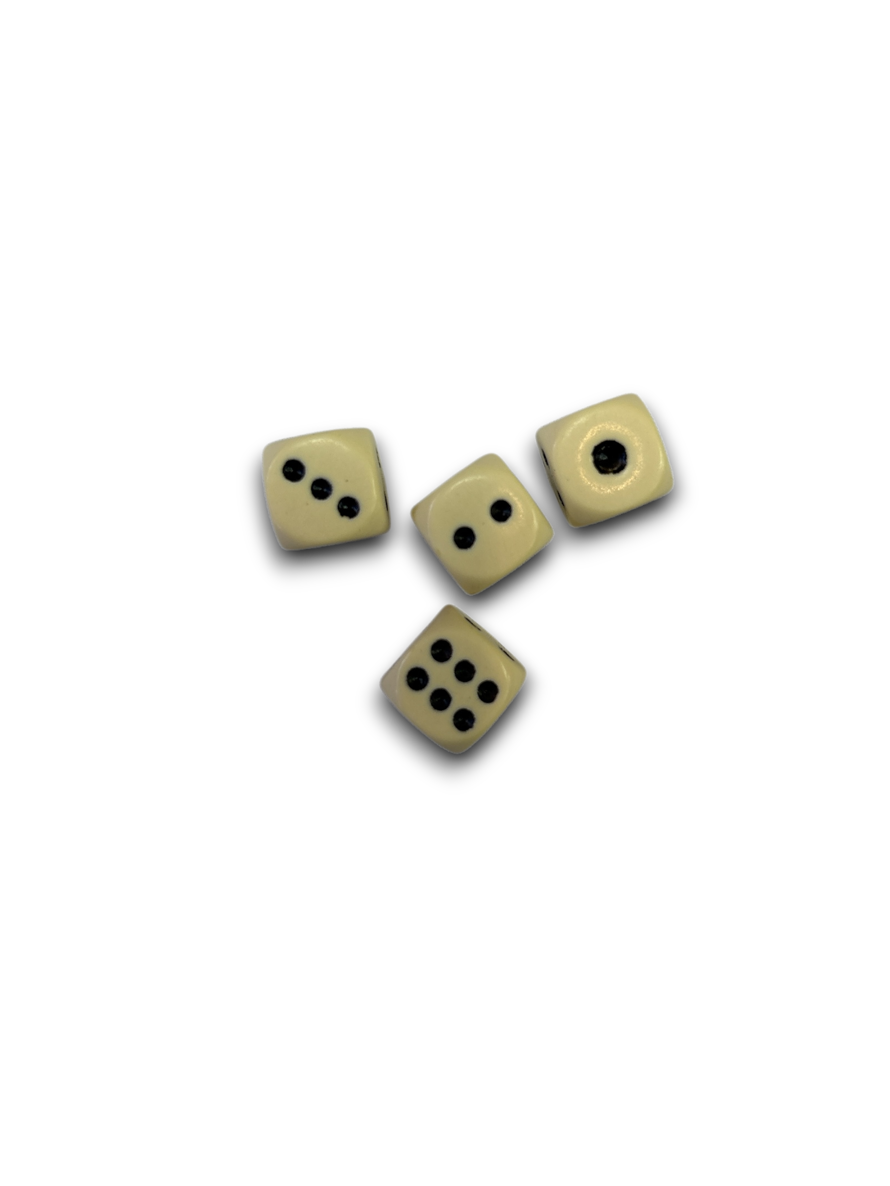 4 קוביות משחק - צהוב