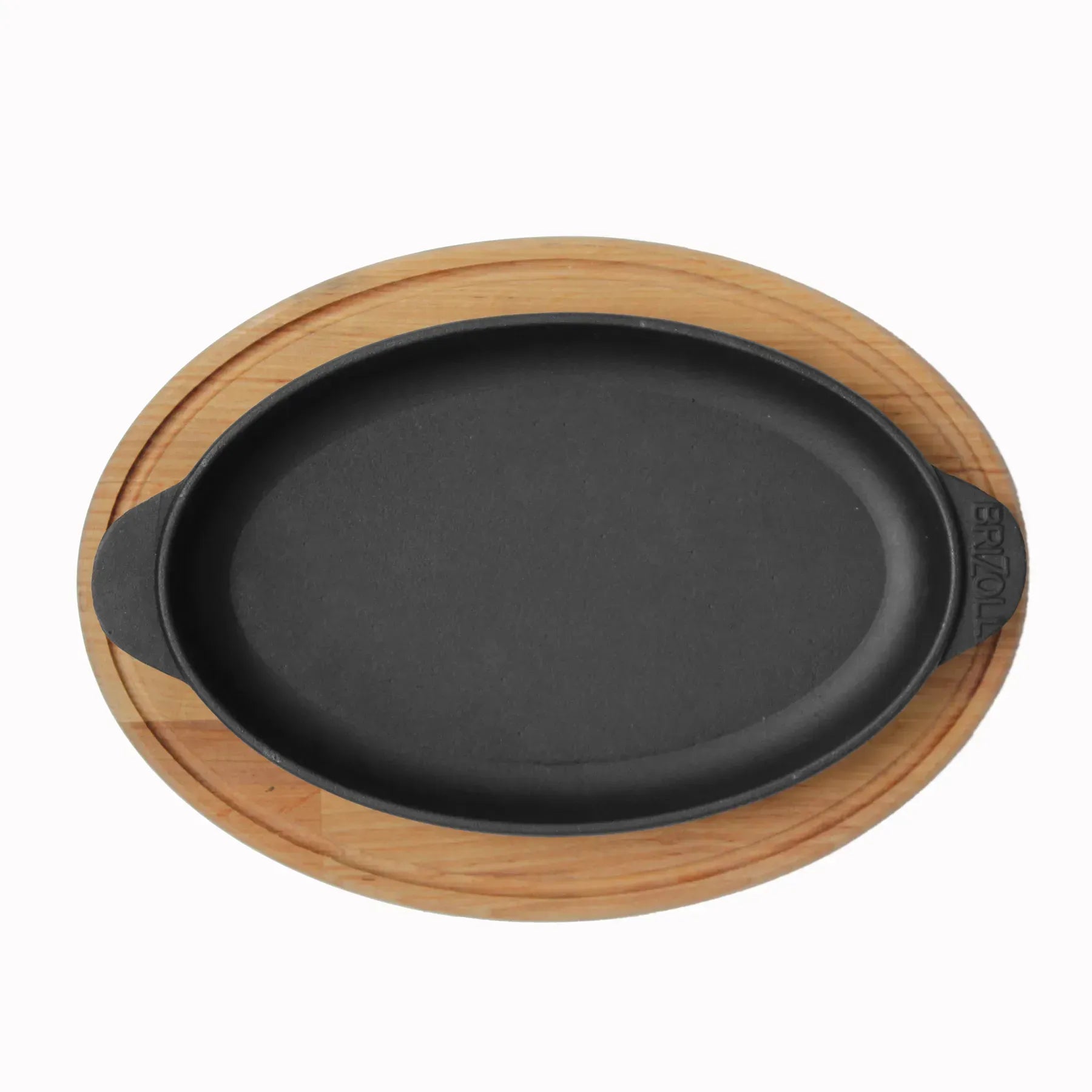 Чугунная сковорода с деревянным подносом 140*220 HoReCa BRIZOLL