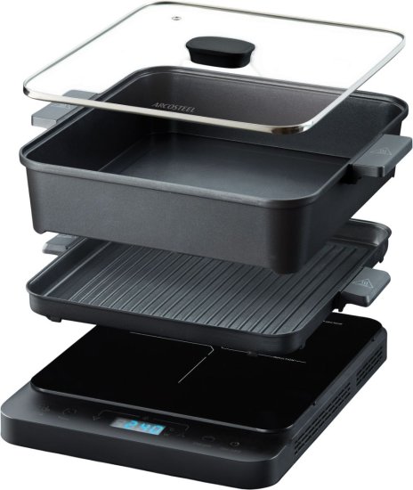 כירת אינדוקציה חשמלית + רוסטר 6 ל' ופלטת גריל ARCOSTEEL