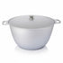 Asia Trade 20-liter cast aluminum wide cooking pot with lid, featuring thick walls for even heat distribution.