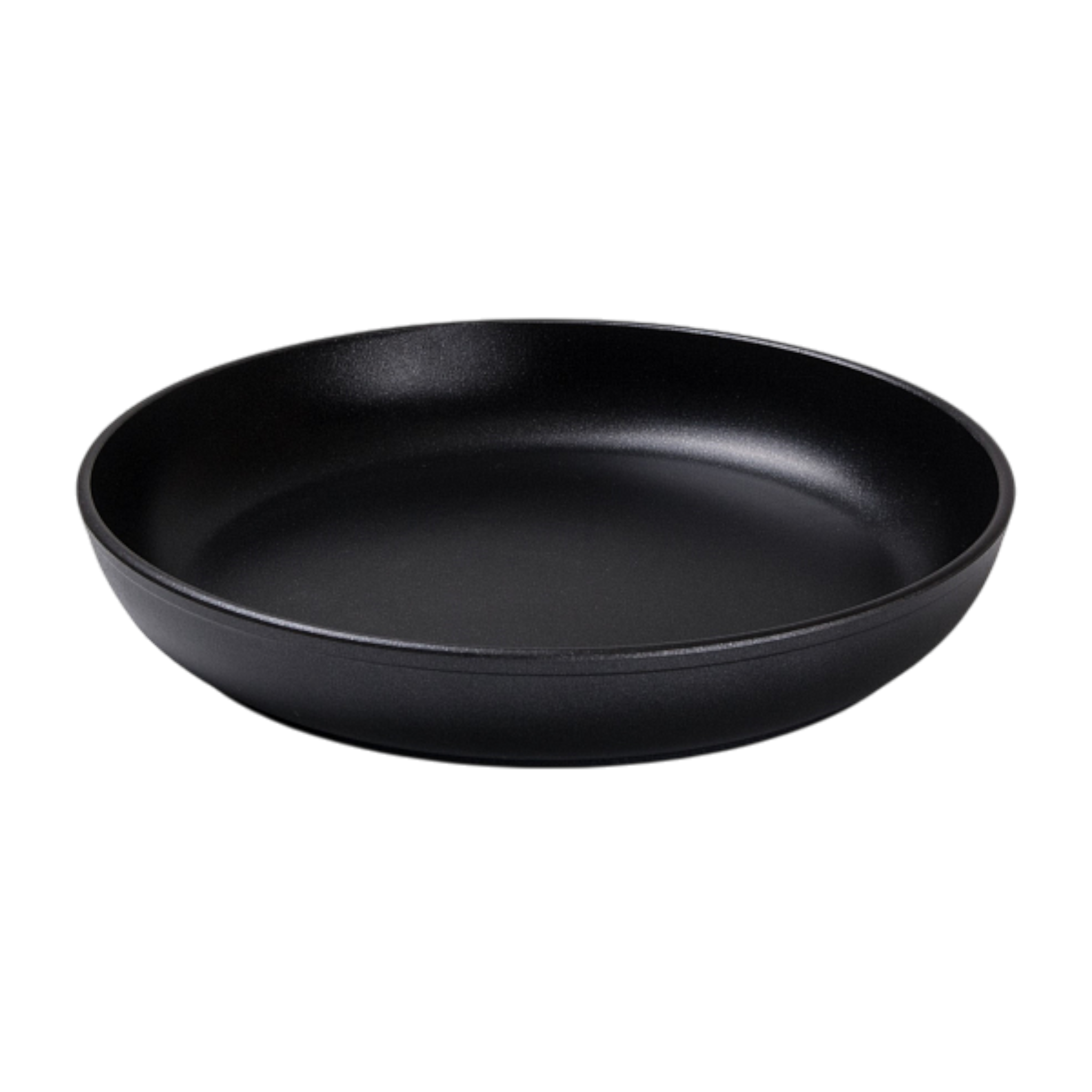Asia Trade 26cm round non-stick frying pan in black, designed for healthy cooking with minimal oil.