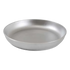 Asia Trade 32cm round cast aluminum frying pan with a smooth silver finish for professional cooking