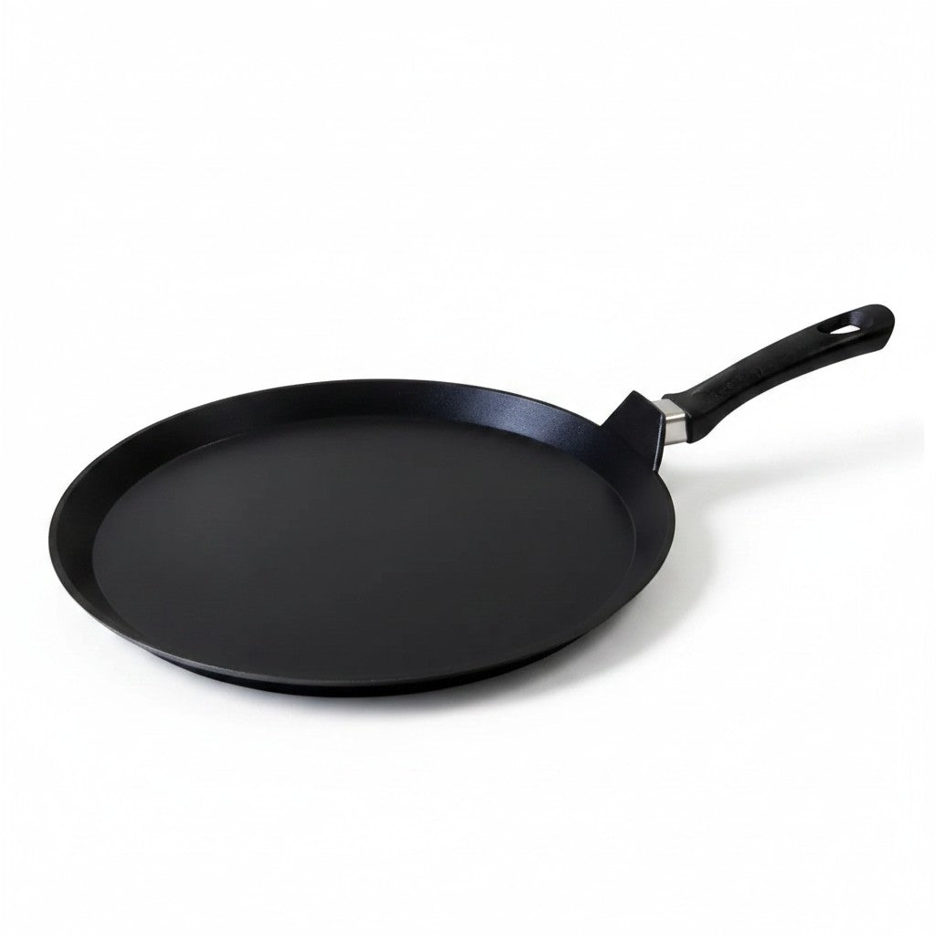 Asia Trade 35cm non-stick flat pan for lavash bread with even heat distribution and black finish