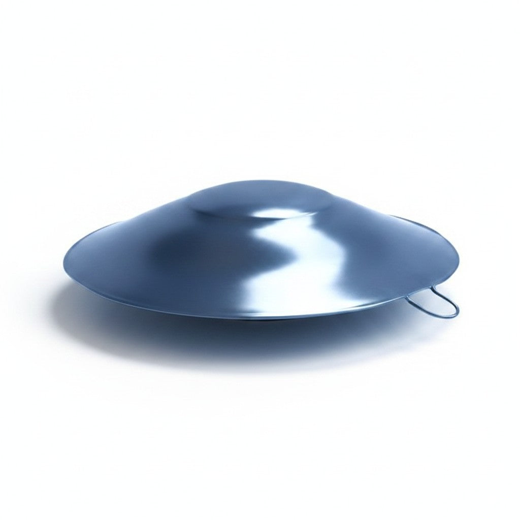 Asia Trade 37cm metal saj griddle with side handles for baking traditional flatbreads and Toki pastries.