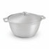 Asia Trade 6-liter cast aluminum cooking pot with lid and integrated handles for even heat distribution