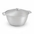 Asia Trade 8-liter cast aluminum cooking pot with lid and integrated handles for even heat distribution
