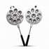 Asia Trade aluminum nut-shaped cookie maker for gas stovetops with two 15cm circular molds and black handles