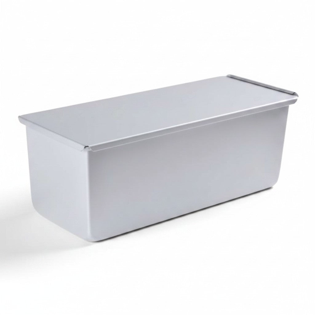 Asia Trade anodized aluminum Pullman loaf pan with lid for square sandwich bread baking