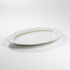 Asia Trade ARCOSTEEL Goldie Collection 36cm oval serving platter in white porcelain with elegant gold rim detail