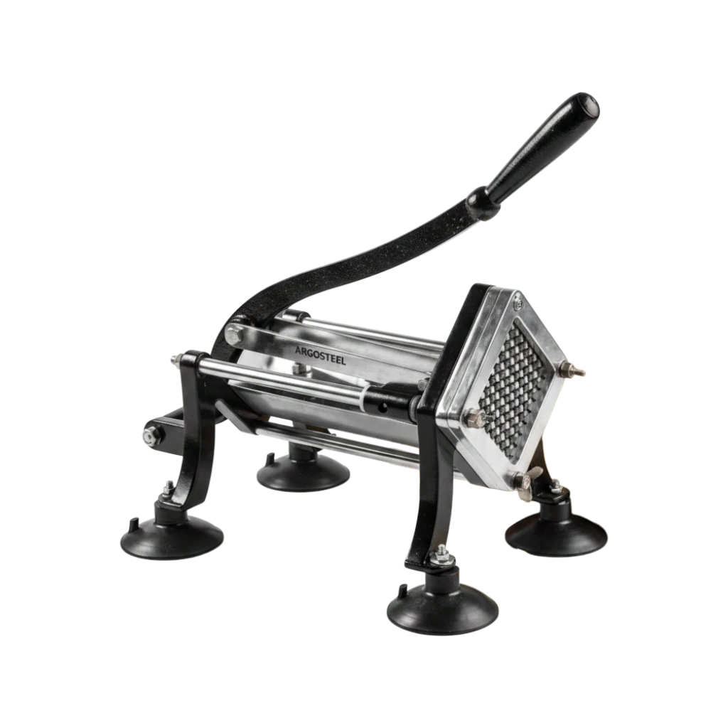 Asia Trade ARCOSTEEL professional stainless steel potato chipper with suction base and black handle