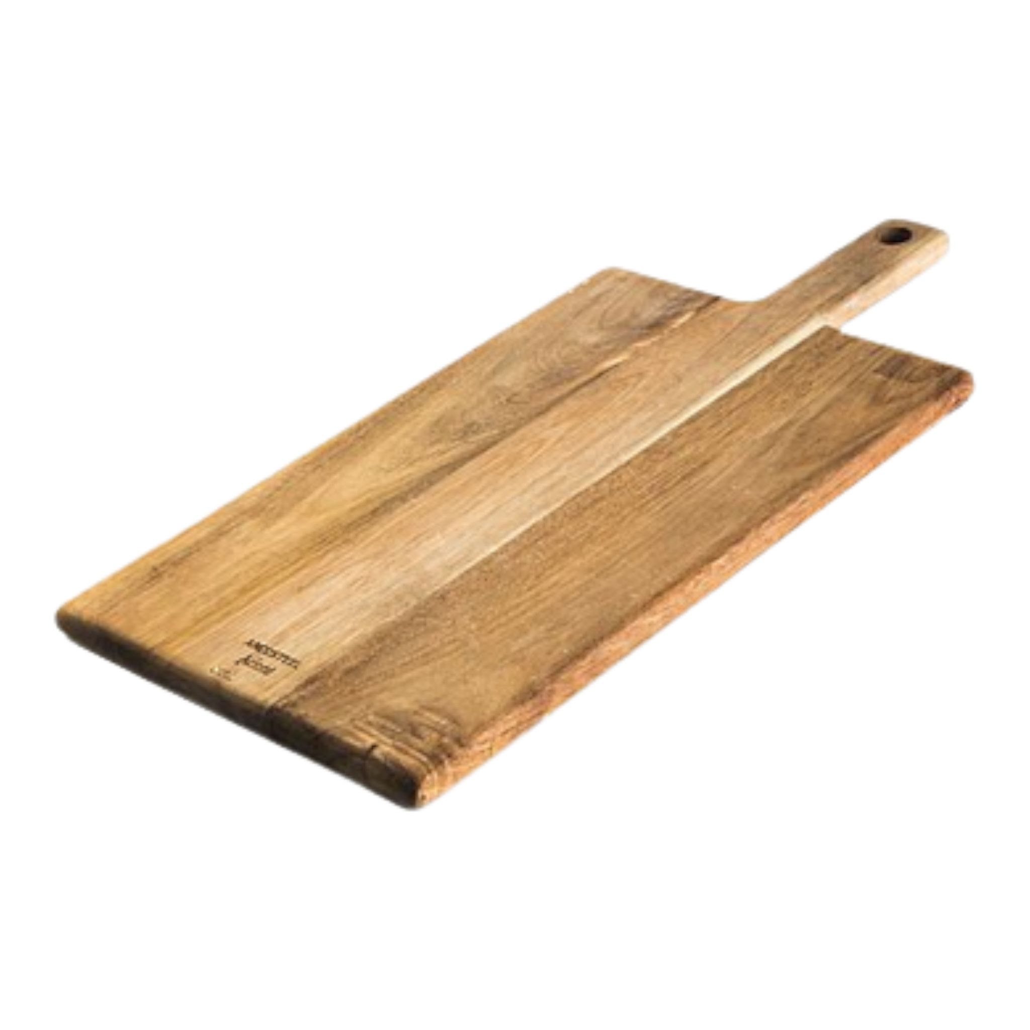Asia Trade ARCOSTEEL rectangular wooden serving and cutting board with a handle