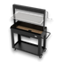 Asia Trade professional Argentina style charcoal grill with V-shaped stainless steel grate, lift system, and firebricks