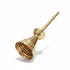 Asia Trade traditional brass Karnay Bukharian trumpet with decorative embossed detailing on a white background