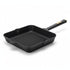 Asia Trade Brizoll 26cm square cast iron grill pan with ridges and a long black handle on a white background