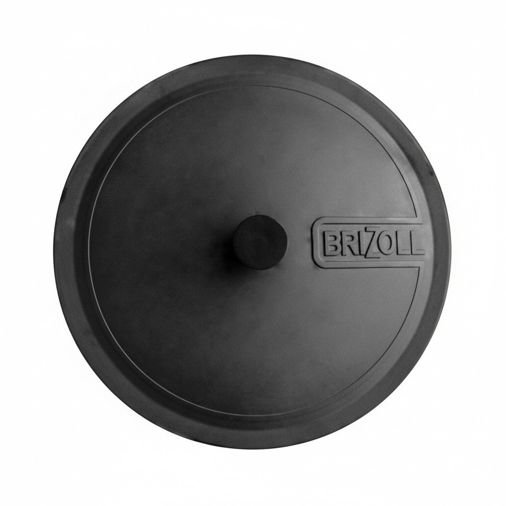 Asia Trade BRIZOLL 6-liter cast iron pot lid with embossed logo, top view