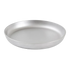 Asia Trade 26cm silver cast aluminum frying pan with a smooth, minimalist design on a black background.