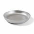 Asia Trade 34cm round cast aluminum frying pan with a smooth silver finish on a white background