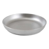 Asia Trade 34cm cast aluminum frying pan with a smooth silver finish and wide circular design