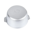 Asia Trade 5-liter cast aluminum cooking pot viewed from the bottom showing the metallic finish and side handles