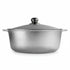 Asia Trade 4-liter cast aluminum cooking pot with lid, featuring thick walls for even heat distribution.