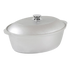 Asia Trade 4-liter oval cast aluminum roaster pot with matching lid for even heat distribution