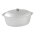 Asia Trade 5.5-liter cast aluminum oval roaster pot with a matching lid and side handles